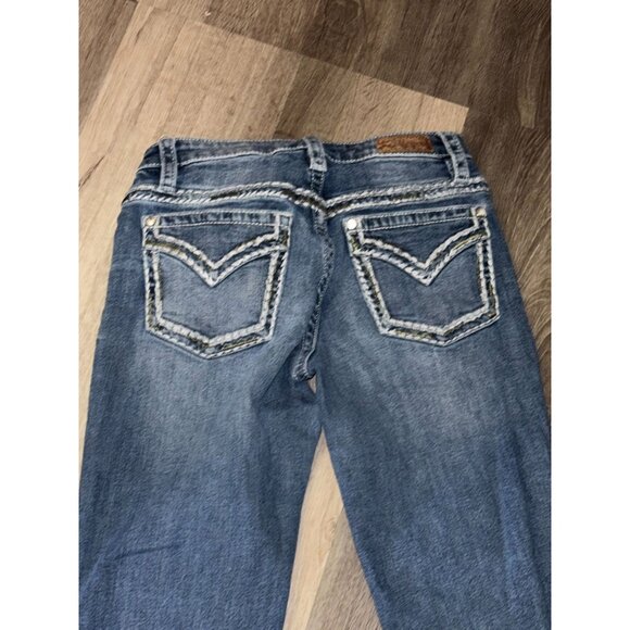 Shyanne Womens Bootcut Jeans 28W x 34L Distressed Denim 100% Cotton - Picture 6 of 10